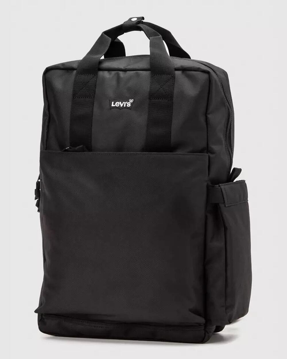 LEVI'S L PACK LARGE BLACK HEAVY DUTY CANVAS BACKPACK LAPTOP COMPARTMENT